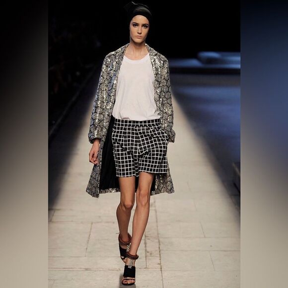 Dries Van Noten Spring 2009 Paris, Cotton Black & White Windowpane Vest Gilet - Picture 6 of 16